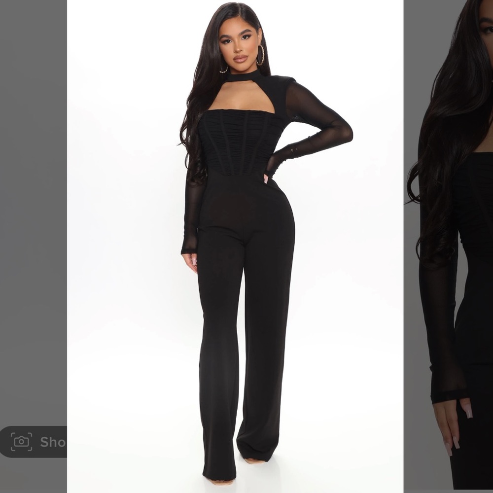 Fashion Nova Mesh Jumpsuit